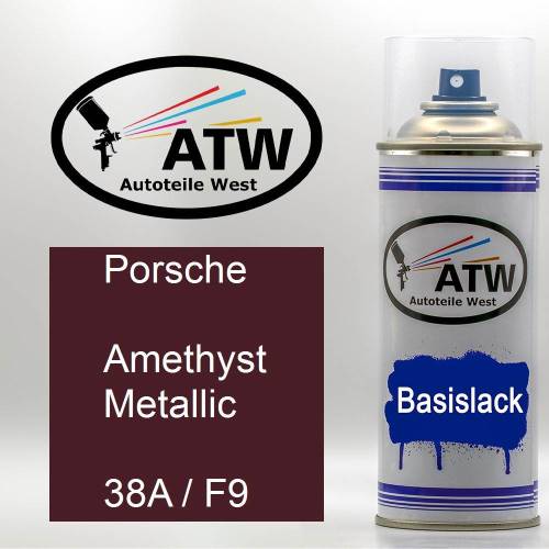 Porsche, Amethyst Metallic, 38A / F9: 400ml Sprühdose, von ATW Autoteile West.